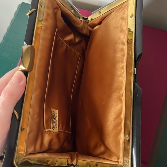 VTG 1940’s Mesh Whiting & Davis Black Handbag - Picture 6 of 8